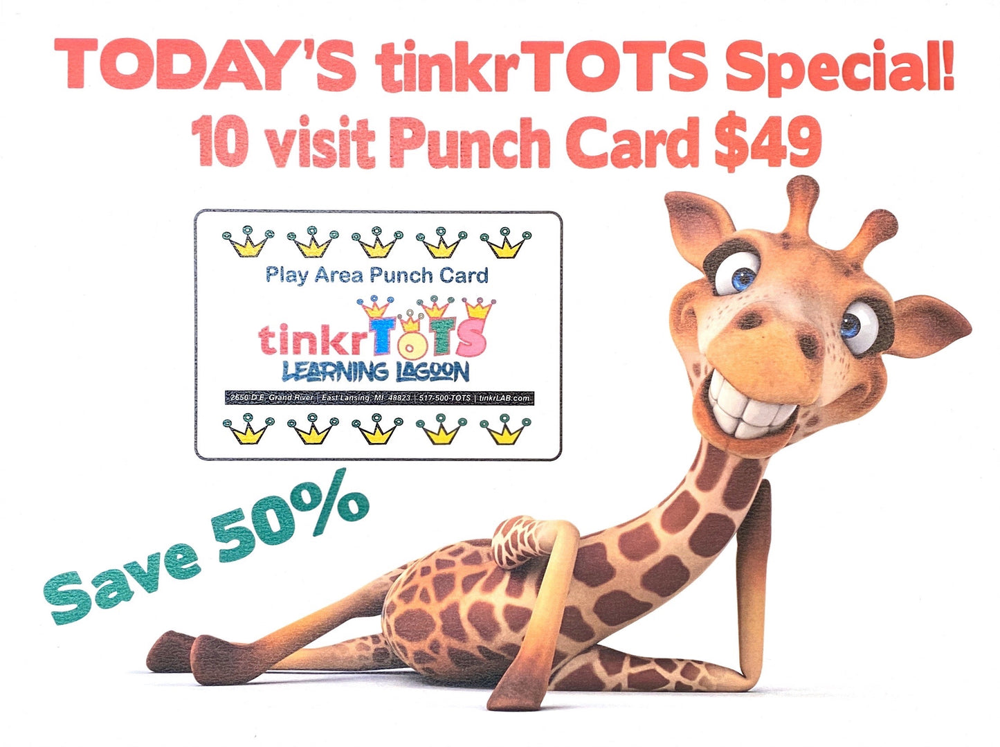 tinkrTOTS Learning Lagoon - Punch Card