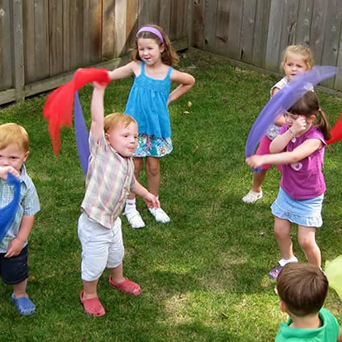 Movement and Rhythm Rainbow Scarves
