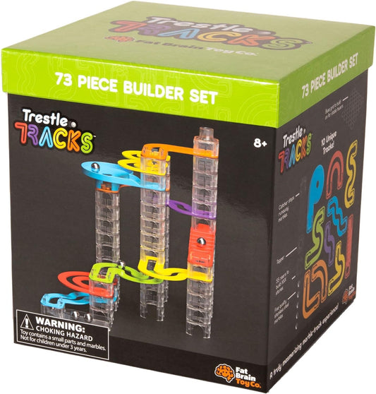 Trestle Tracks Builder Set - 73 Piece Modular Marble Run