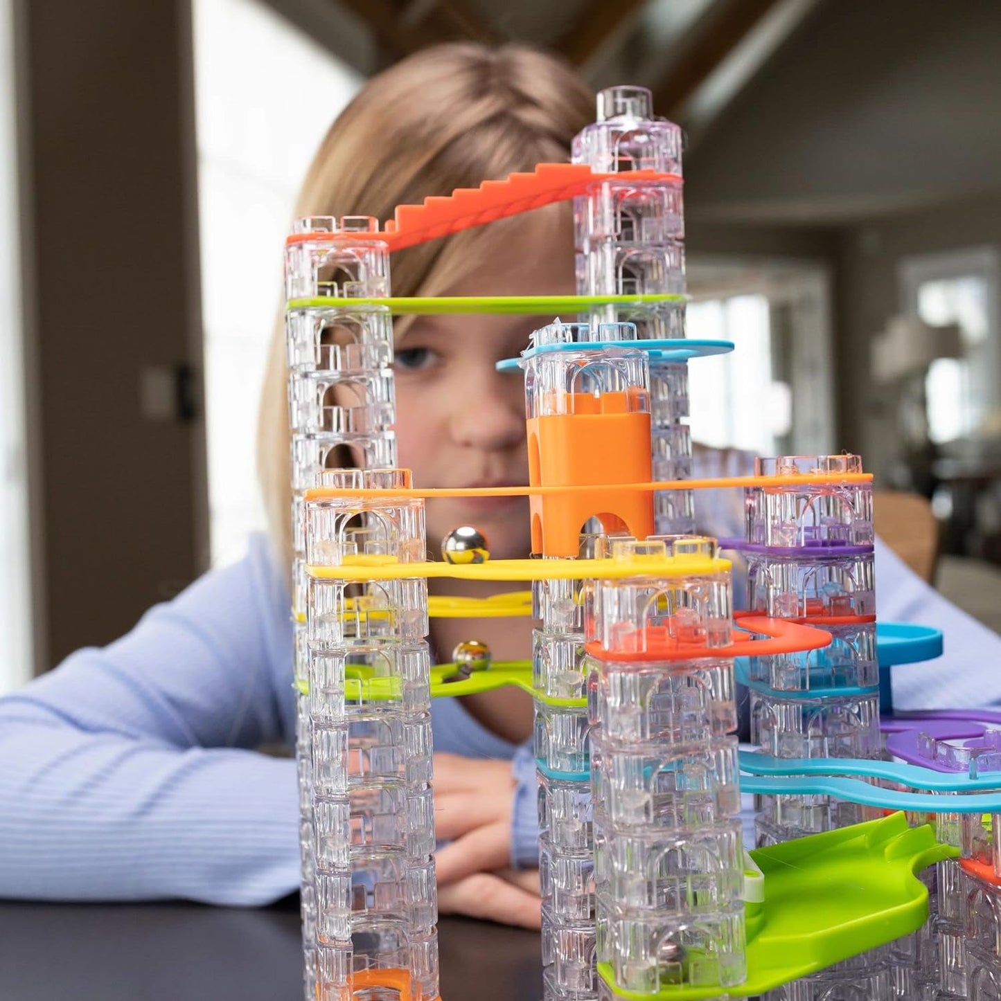 Trestle Tracks Deluxe Set - 124 Piece Modular Marble Run