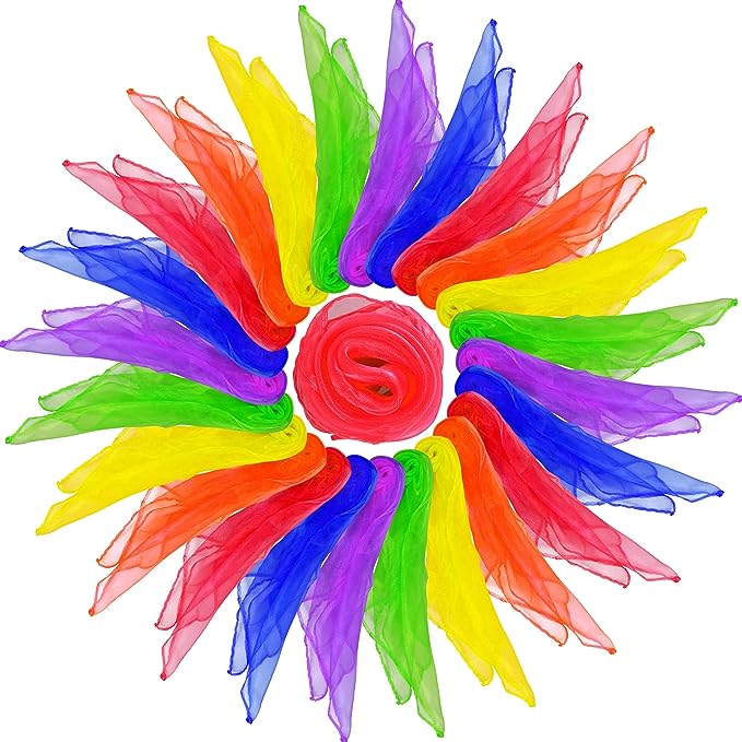 Movement and Rhythm Rainbow Scarves