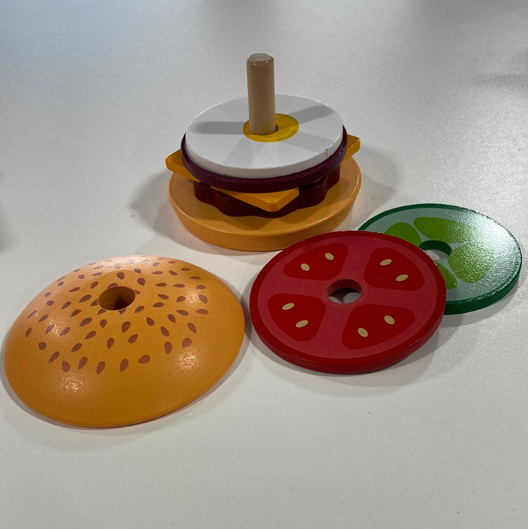 Wooden Stacking Burger