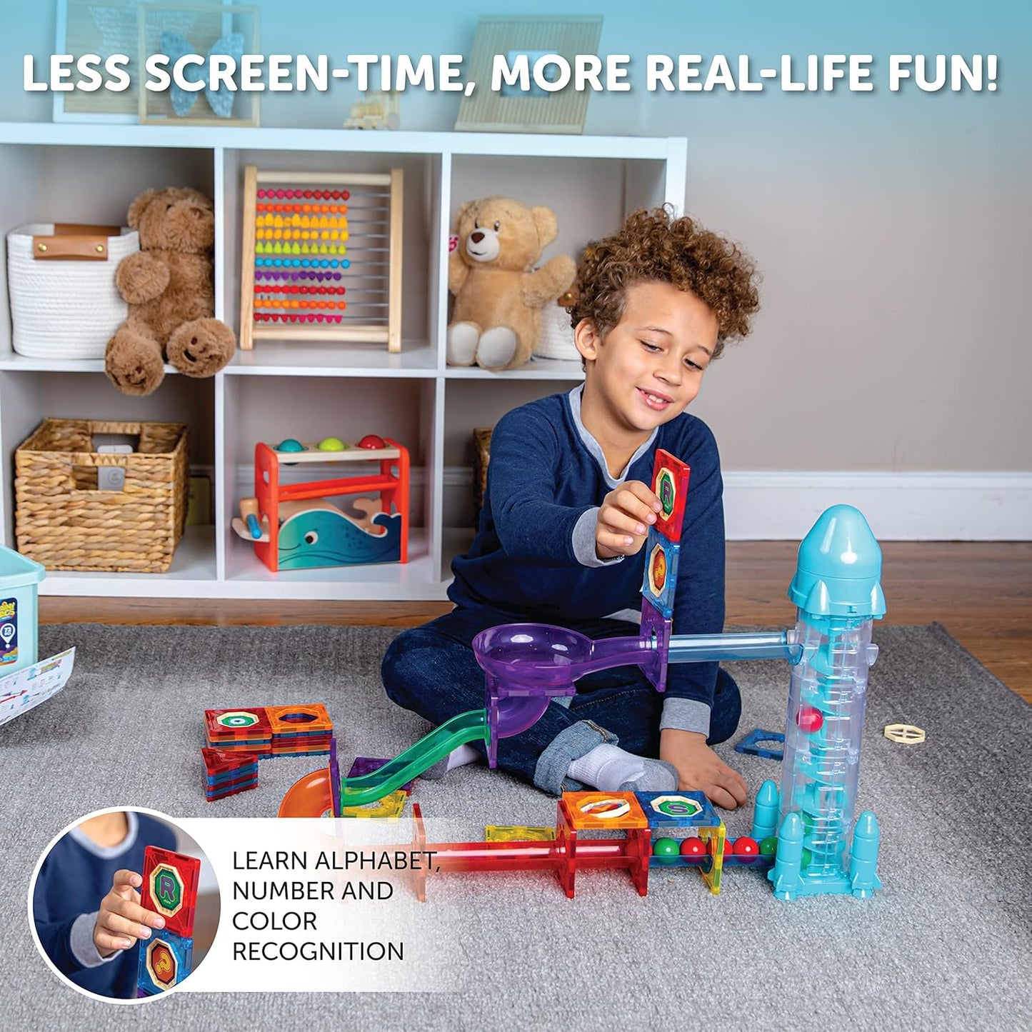 Play Brainy 72 Piece Marble Run