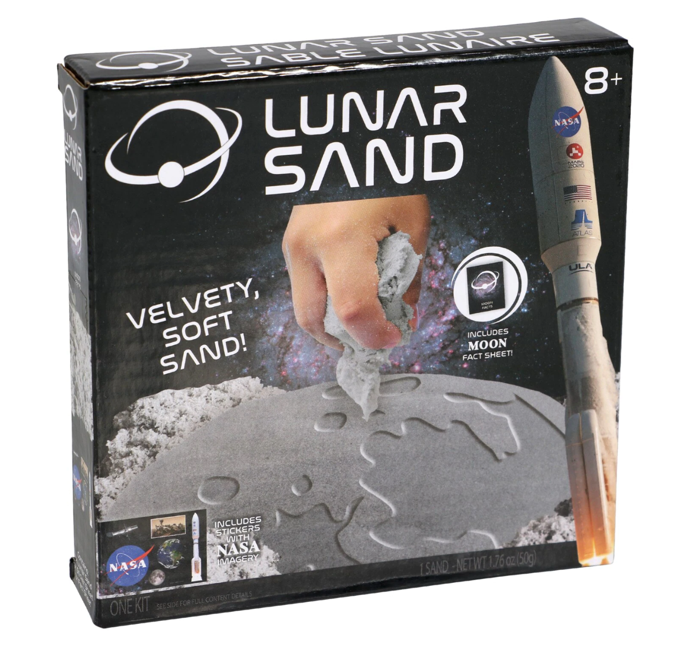 Lunar Sand with Moon Fact Sheet & NASA Stickers