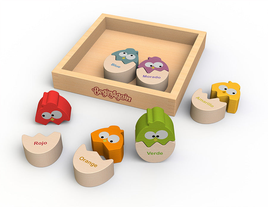 Bi-Lingual Colored Eggs - Begin Again - tinkrLAB