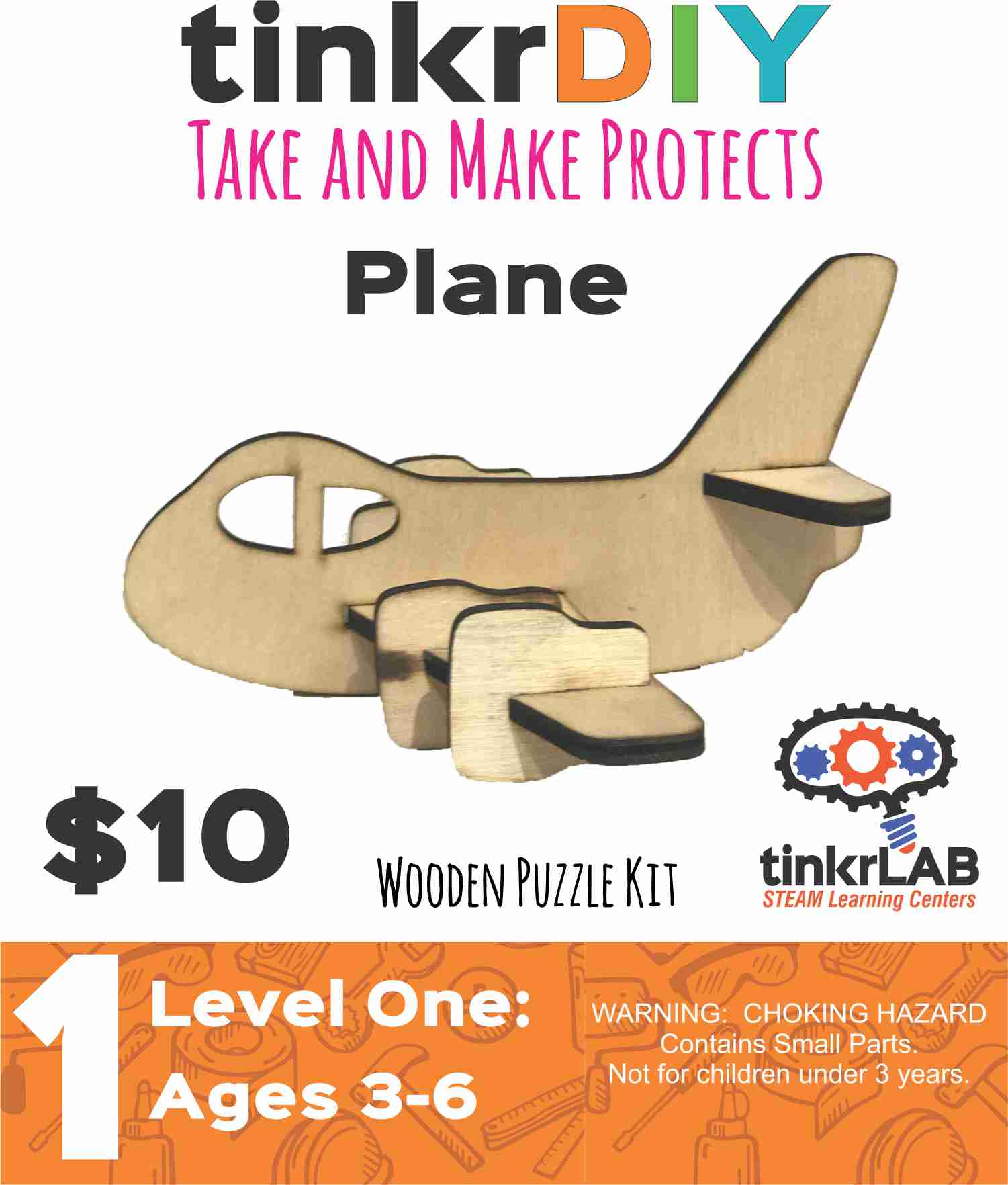 tinkrDIY: Plane Wood Puzzle - tinkrLAB