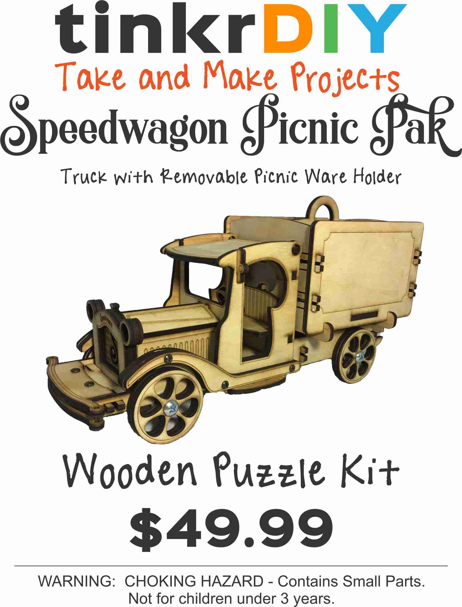 tinkrDIY: Speedwagon Picnic Pac Wood Puzzle - tinkrLAB