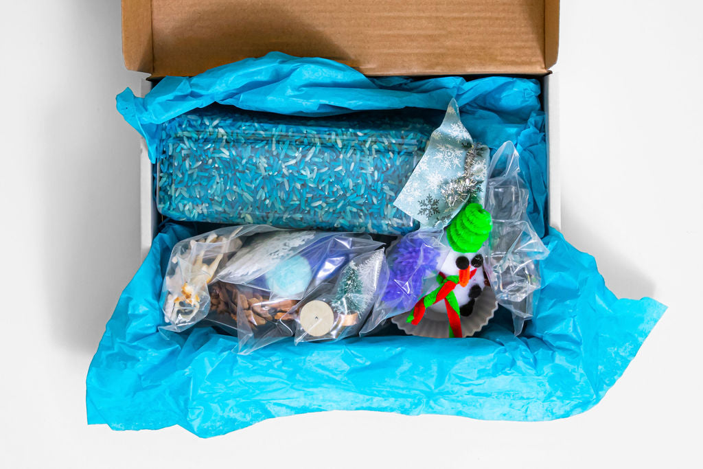tinkrDIY: Sensory Box - Arctic Fluff - tinkrLAB