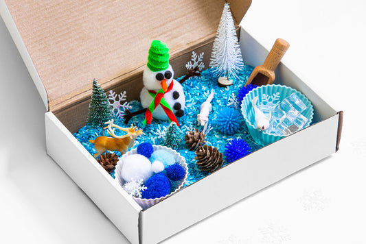 tinkrDIY: Sensory Box - Arctic Fluff - tinkrLAB