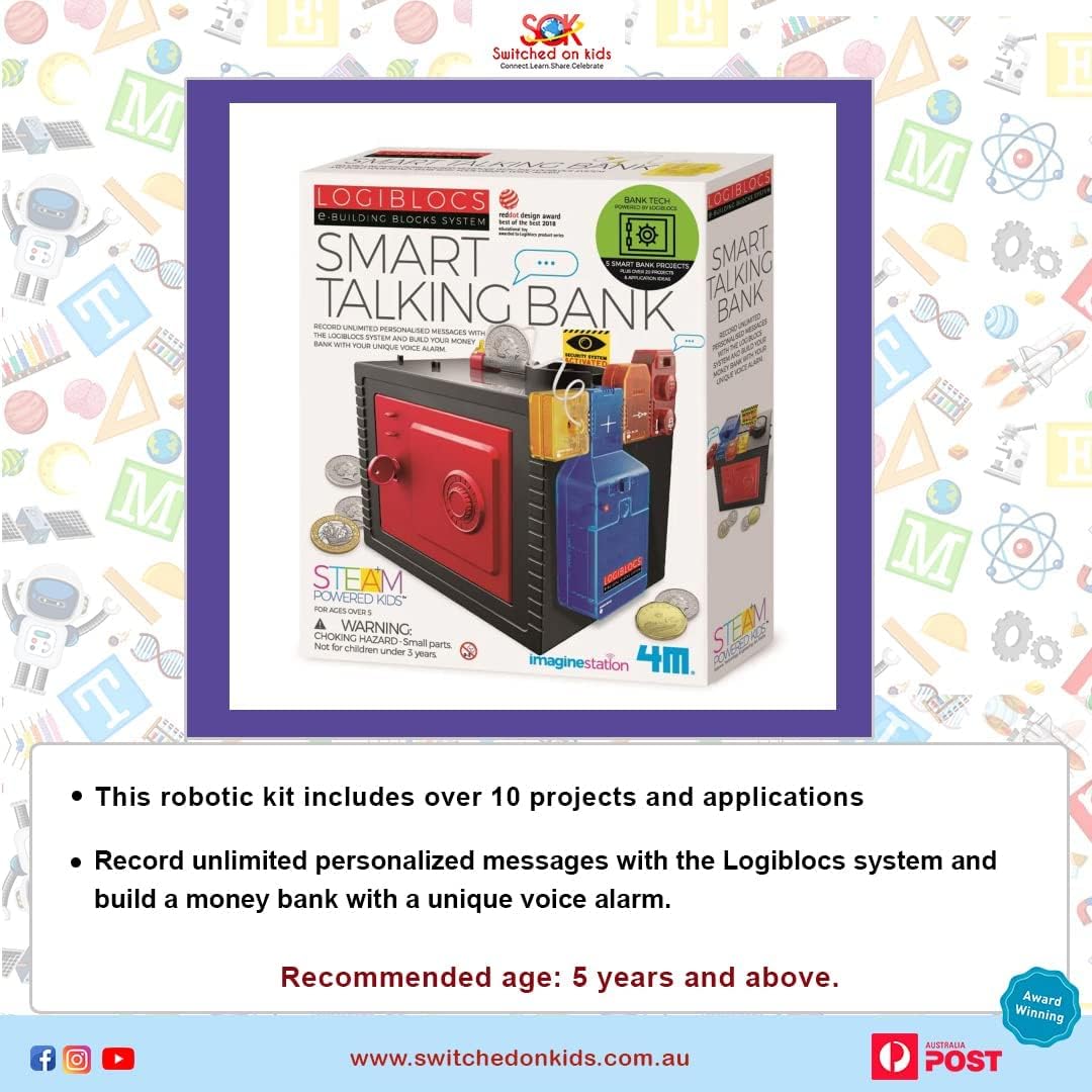 Logiblocs Smart Talking Bank Inventor Series Science Kit • 4M