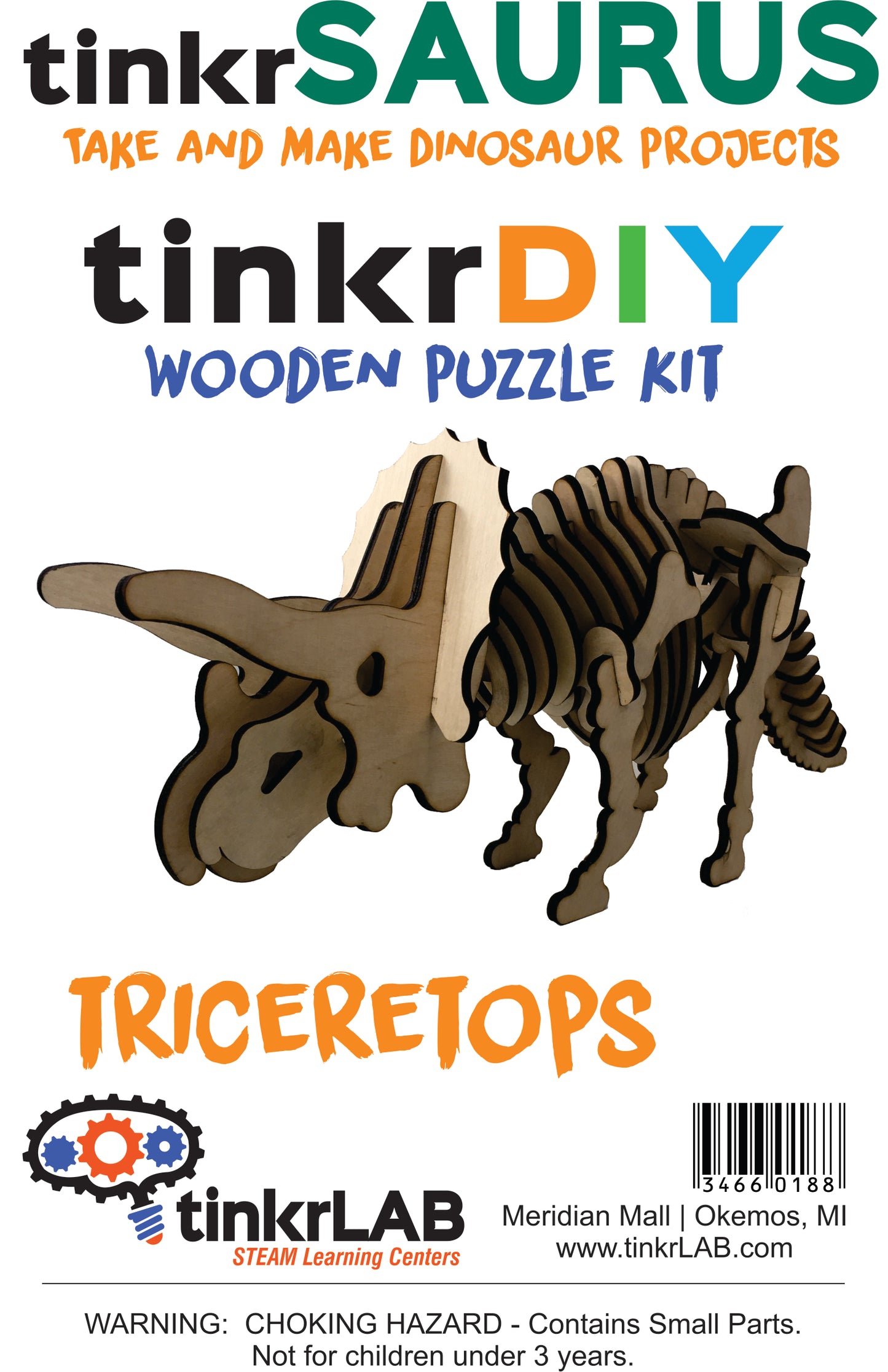 tinkrDIY: tinkrSAURUS - Triceratops - tinkrLAB