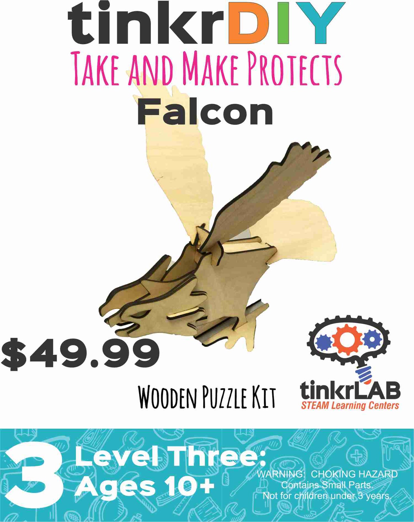 tinkrDIY: Falcon Wood Puzzle - tinkrLAB