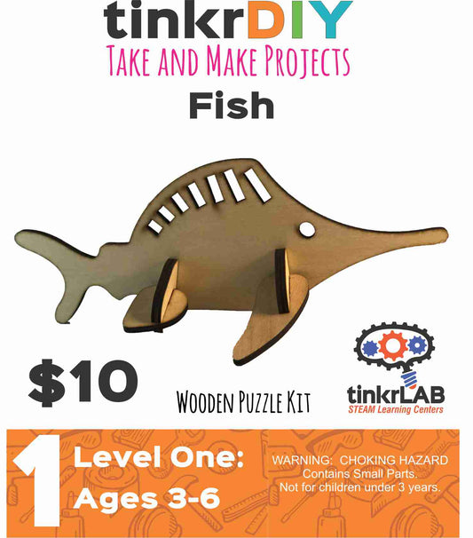 tinkrDIY: Fish Wood Puzzle - tinkrLAB
