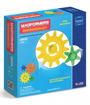MAGNETS IN MOTION 20PC GEAR ACCESSORY PACK - tinkrLAB
