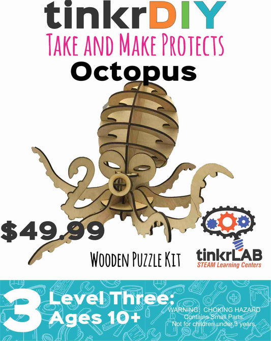 tinkrDIY: Octopus Wood Puzzle - tinkrLAB