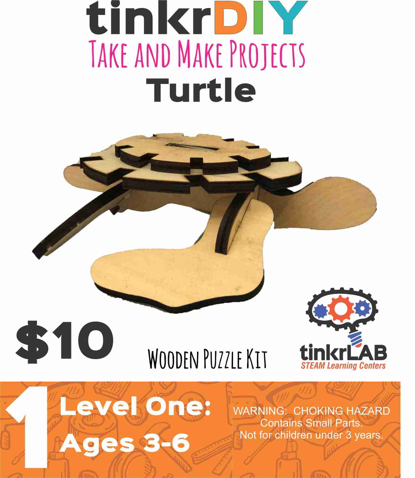 tinkrDIY: Turtle Wooden Puzzle - tinkrLAB
