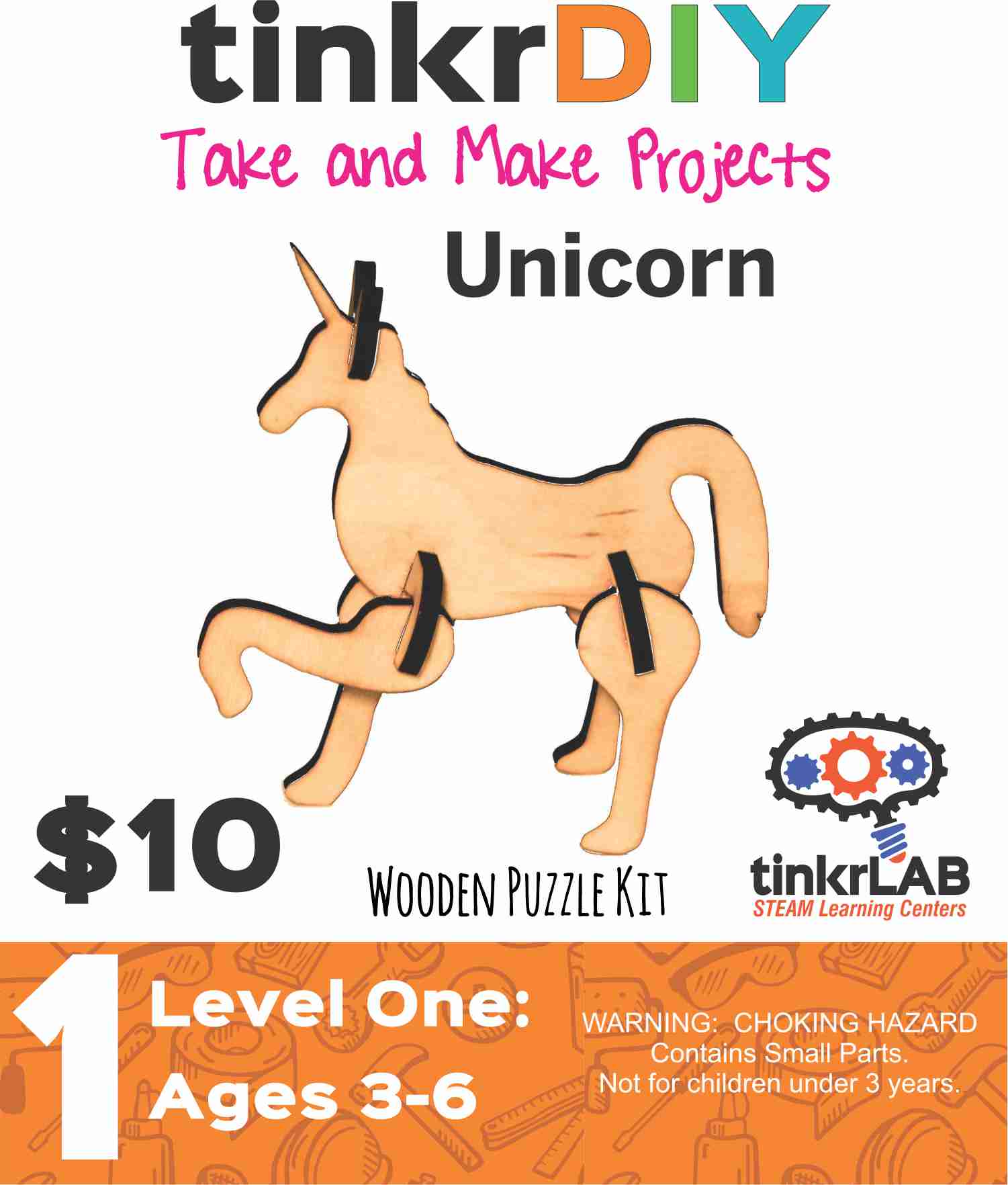 tinkrDIY: Unicorn Wood Puzzle - tinkrLAB